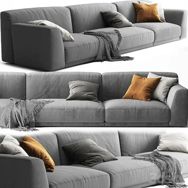 Poliform Paris Seoul Sofa 3D Model