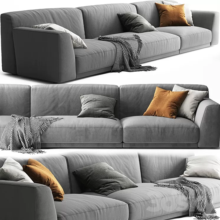 Poliform Paris Seoul Sofa 3D Model