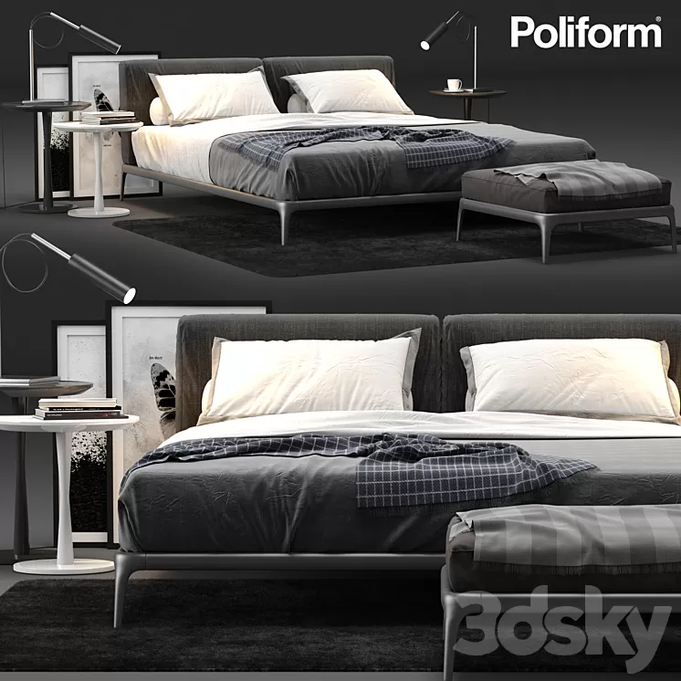 Poliform Park Bed 3D Model