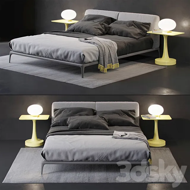 poliform park bed 3D Model