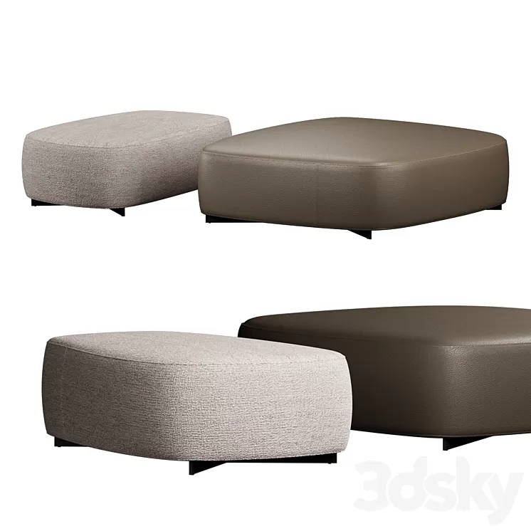 Poliform pouf Saint-Germain 3D Model