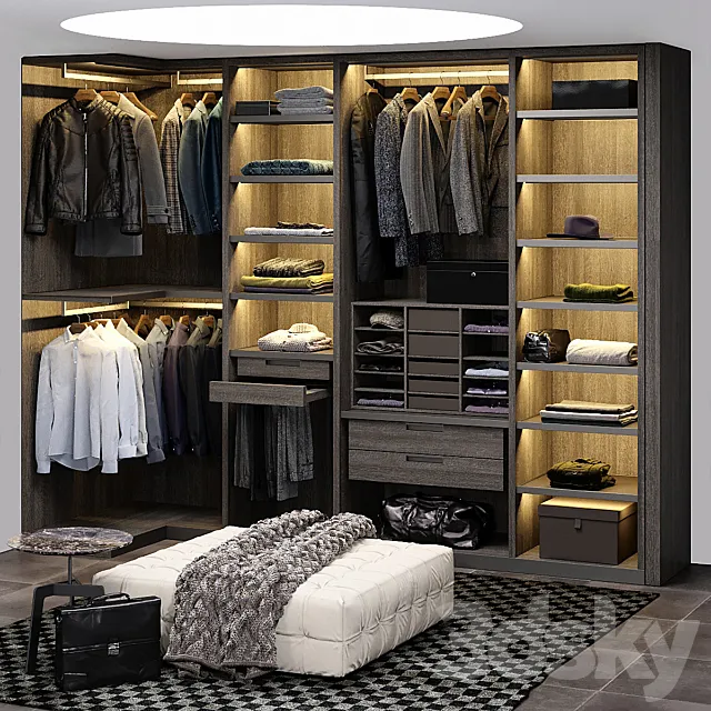 POLIFORM SENZAFINE WARDROBE - MENS 3DModel