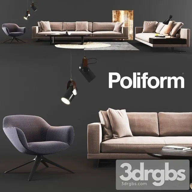 Poliform Set 3D Model Free