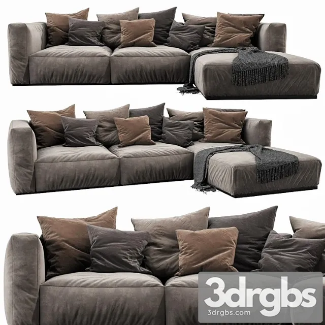 Poliform Shangai Chaise Lounge 3D Model Free