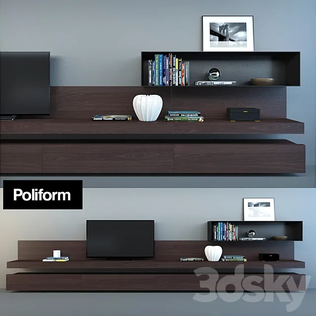 POLIFORM SINTESI tv wall 3D Model