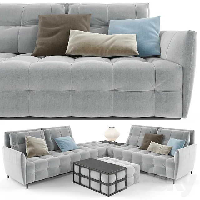 Poliform Sofa Set Gray 3D Model
