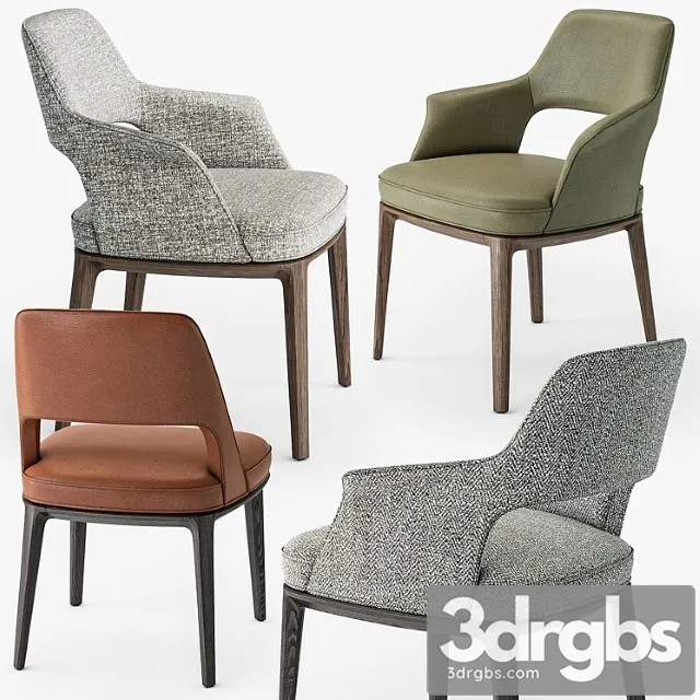 Poliform sophie lite chair 2 3D Model Free