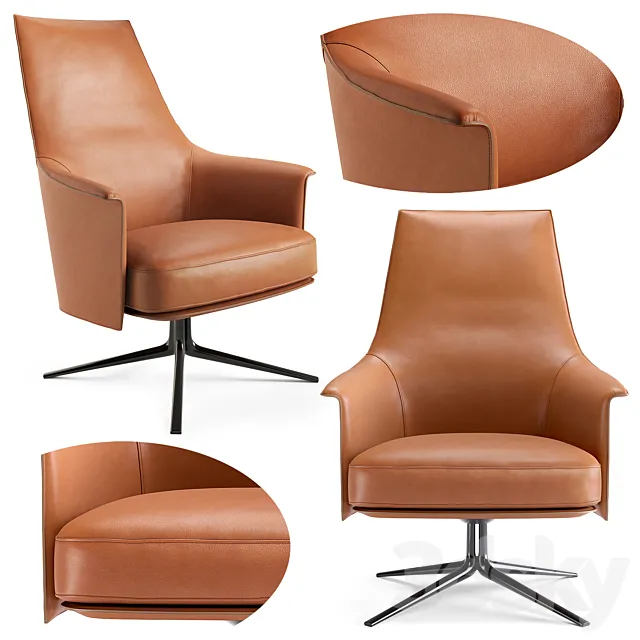 Poliform Stanford Lounge Armchair 3D Model