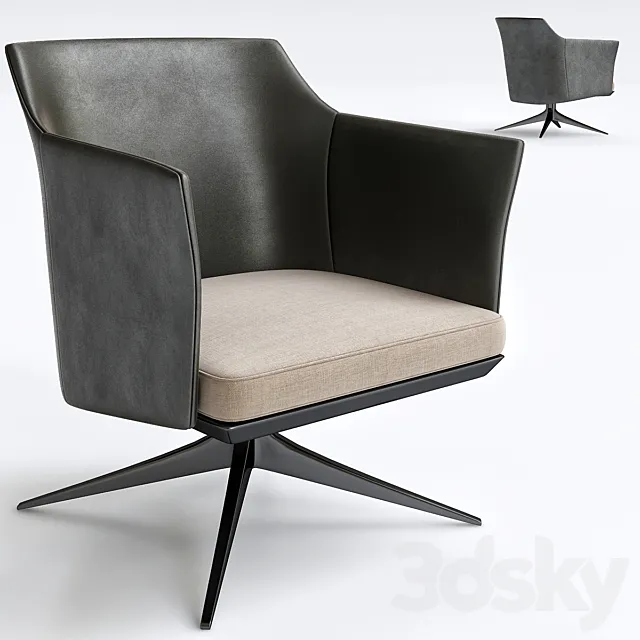 Poliform Stanford Lounge Armchair 3D Model