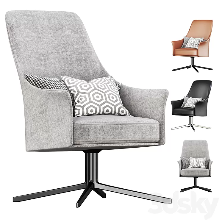 Poliform Stanford Lounge Armchair 3D Model