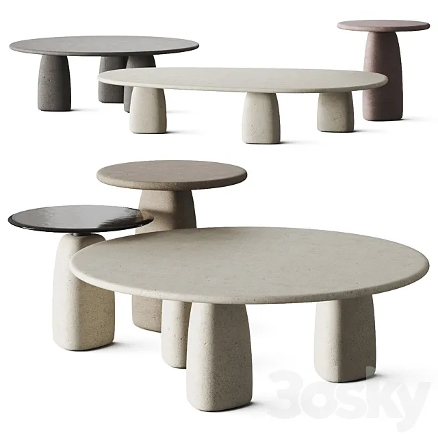 Poliform Strata Coffee Tables 3D Model