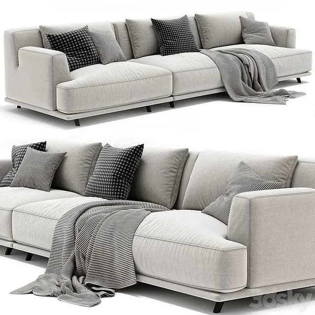 Poliform Tribeca 3 Seats Sofa 3D Model