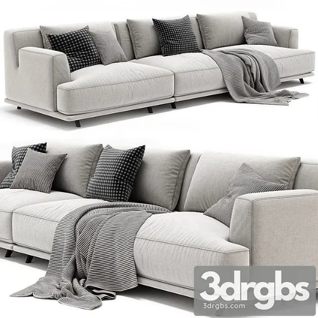 Poliform Tribeca 3 Seats Sofa 3D Model Free