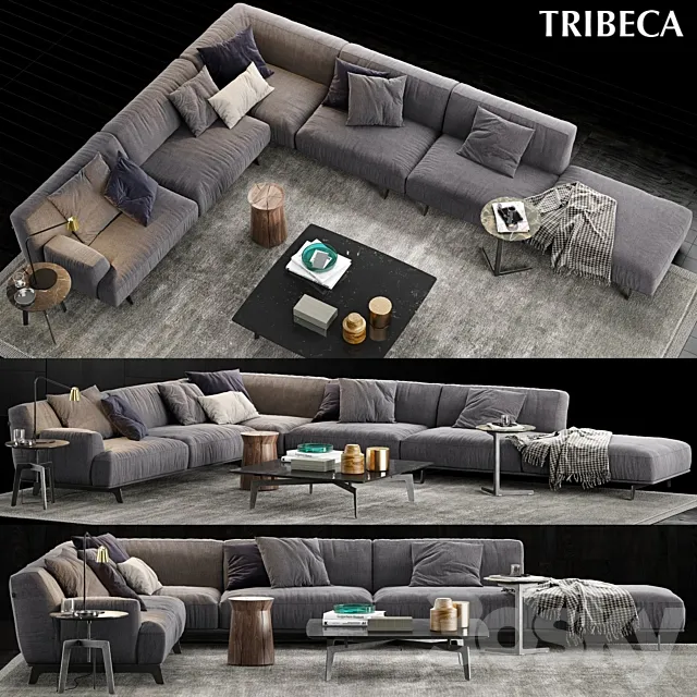 Poliform Tribeca Sofa 2 3D Model