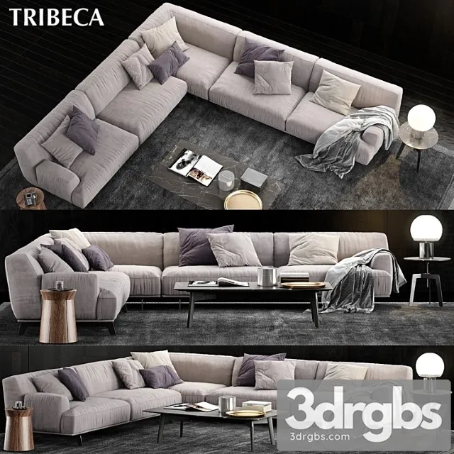 Poliform tribeca sofa 3 2 3D Model Free