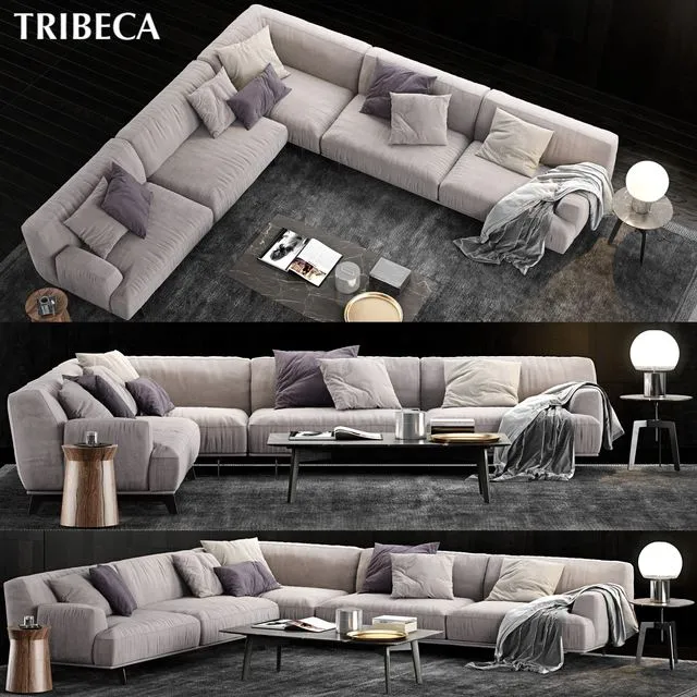 Poliform Tribeca Sofa 3 3D Model