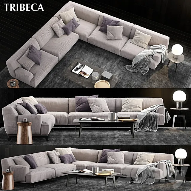 Poliform Tribeca Sofa 3 3D Model