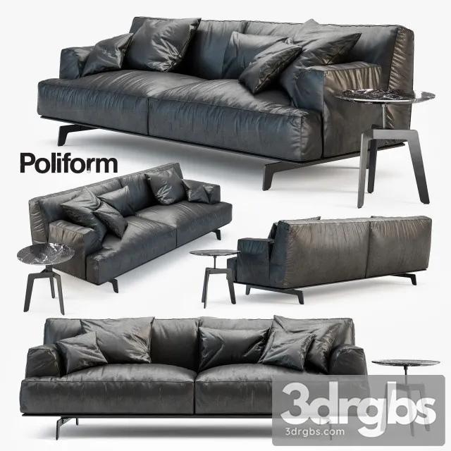Poliform Tribeca Sofa Set 3D Model Free