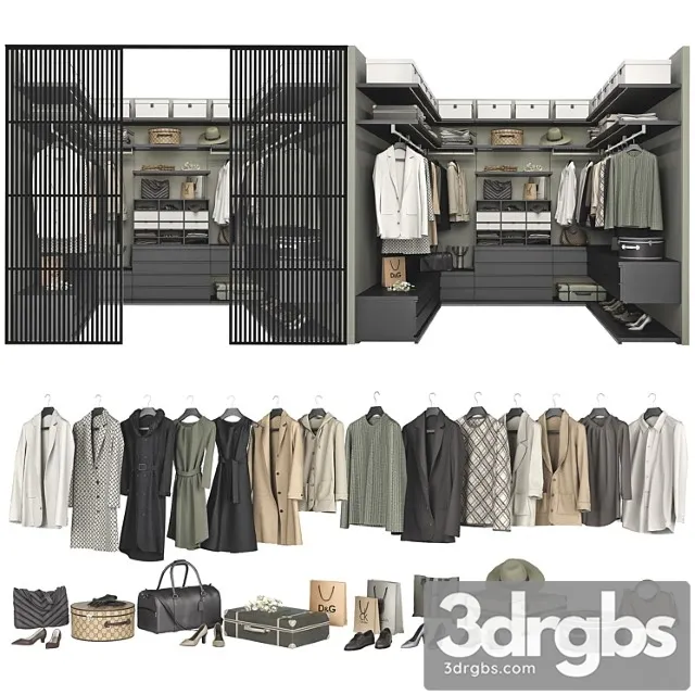 Poliform Ubik Walk in Closet 4 3D Model Free