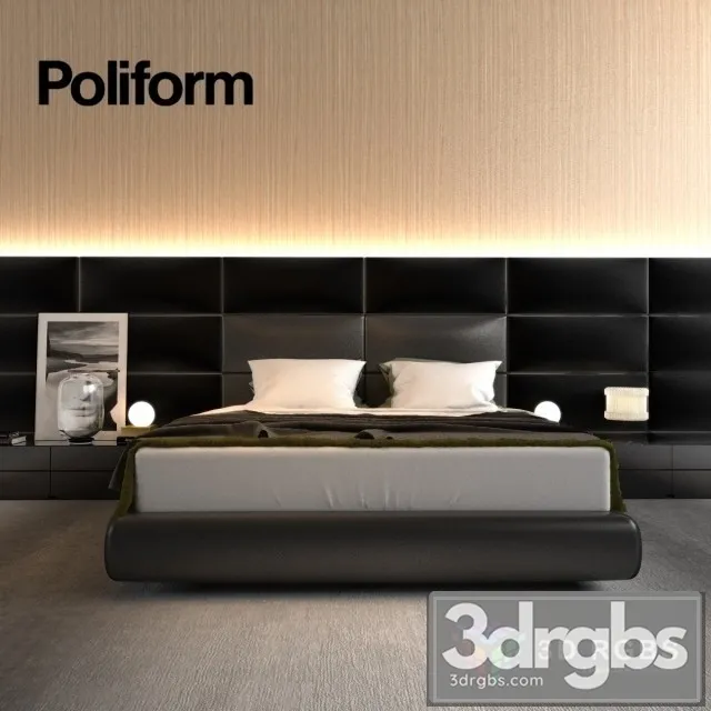 Poliform Varenna Bed 3D Model Free