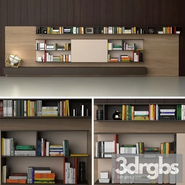 Poliform Varenna Day System 25 Cabinet 3D Model Free