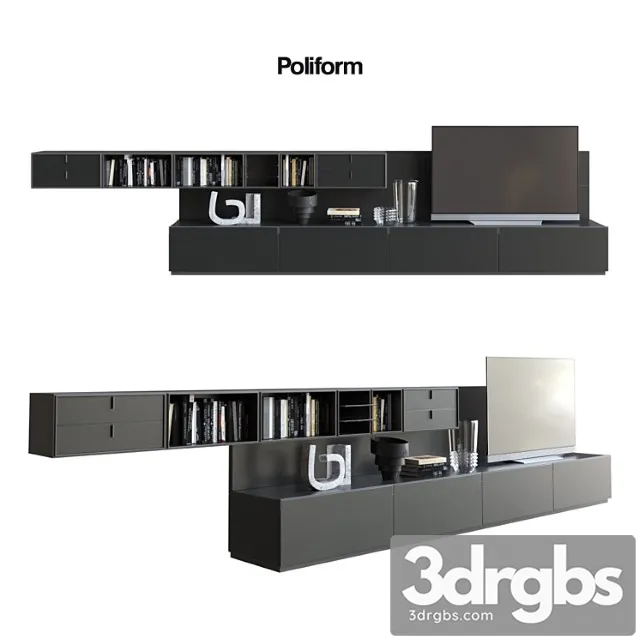 Poliform varenna sistemi giorno quid 5 2 3D Model Free