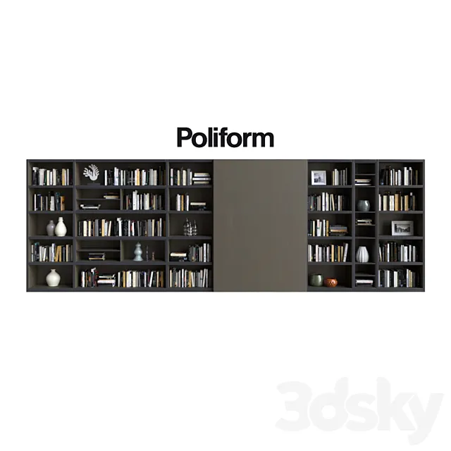 POLIFORM VARENNA SISTEMI GIORNO WALL SYSTEM 17 3DModel