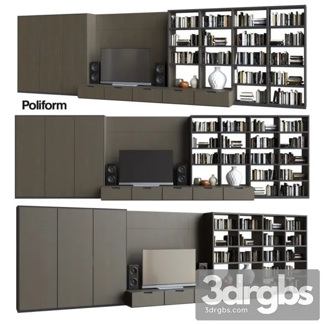 Poliform Wall System 15 3D Model Free