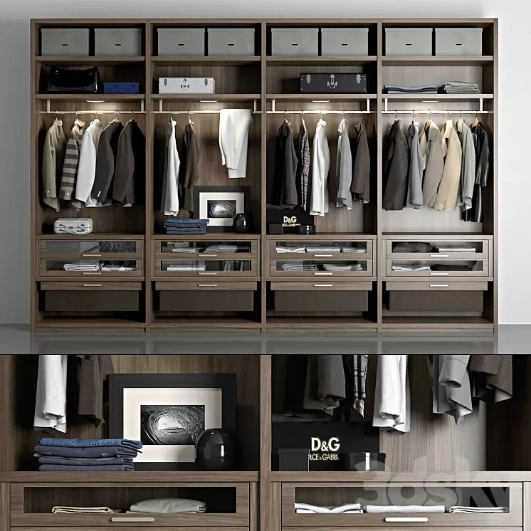 Poliform wardrobe 3D Model