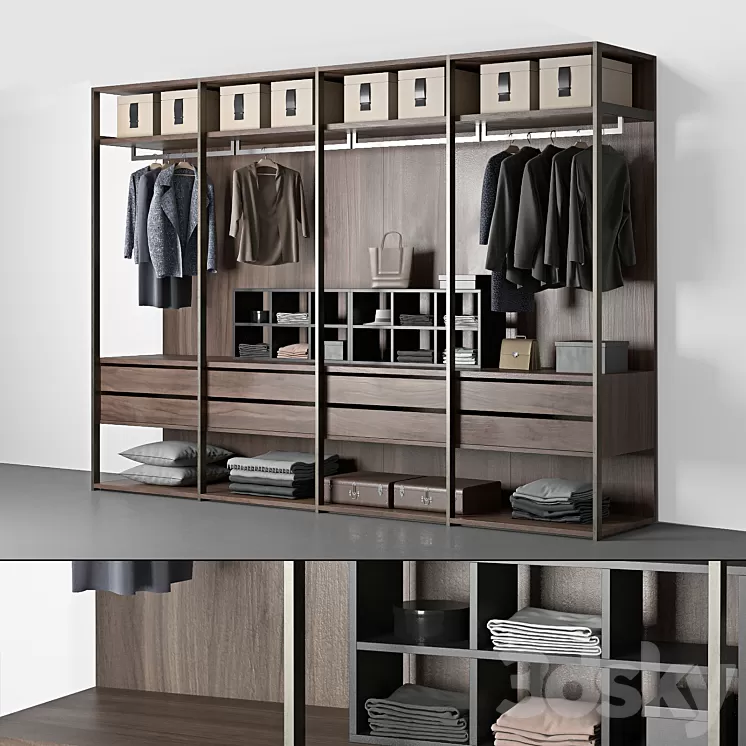 Poliform wardrobe 3D Model