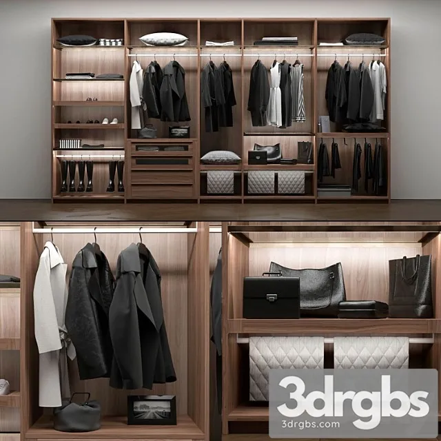 Poliform wardrobe_2_3 3D Model Free
