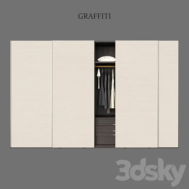 Poliform wardrobes armadi graffiti 2 3DModel