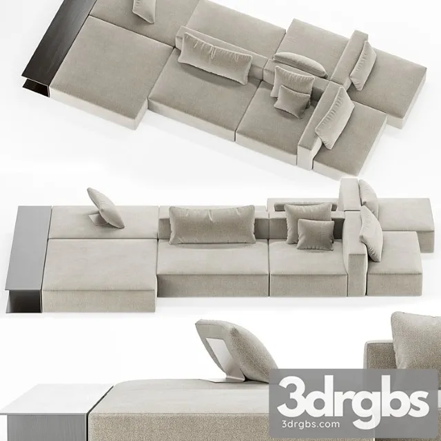 Poliform westside divano 2 3D Model Free