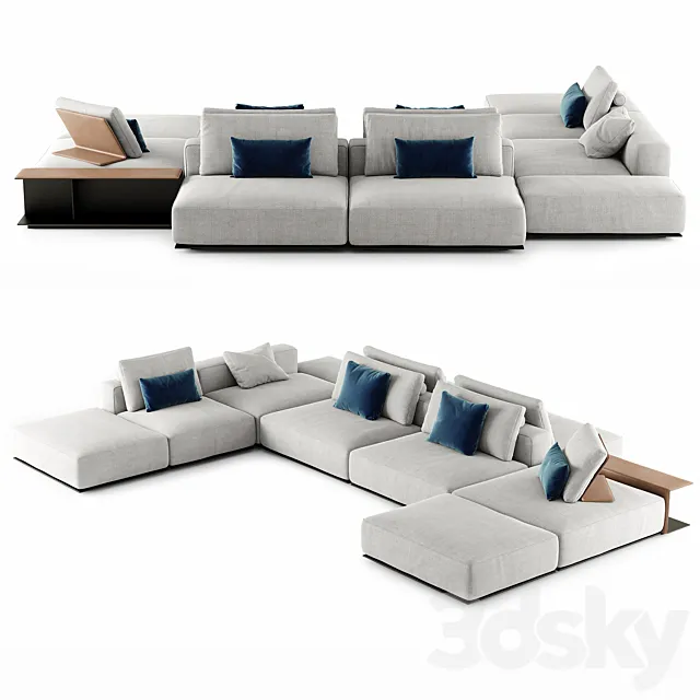 Poliform WESTSIDE sofa 12 3D Model