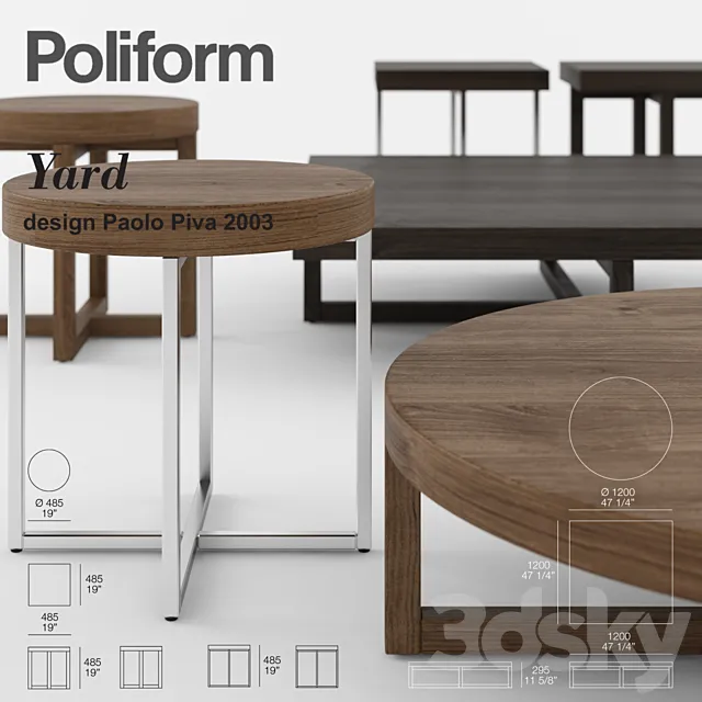POLIFORM. Yard coffee table 3D Model