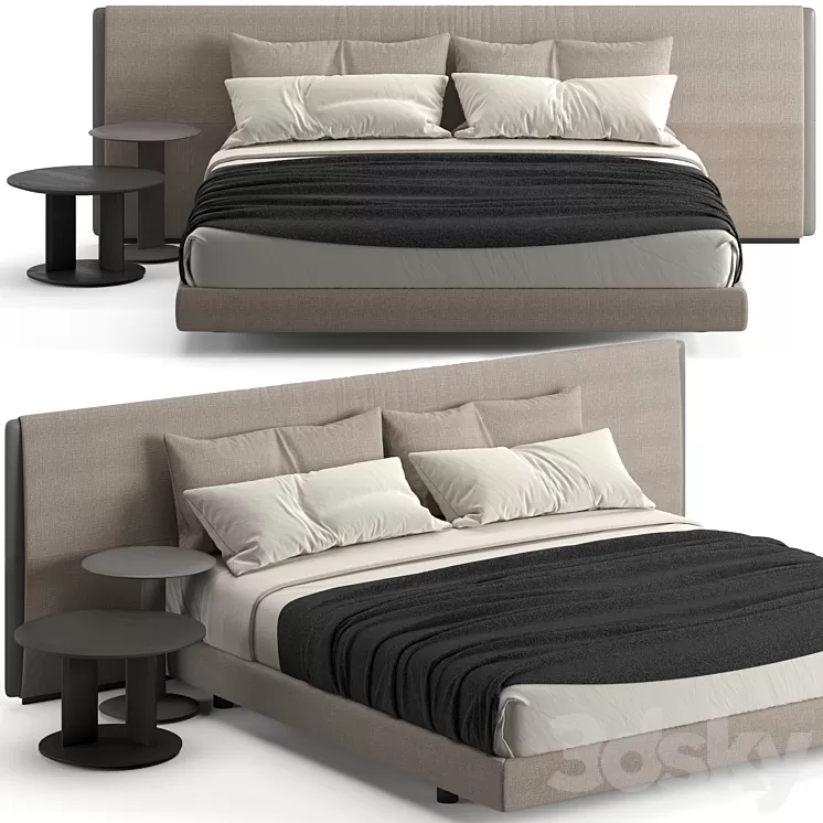 Poliform Yume Bed 3D Model Free