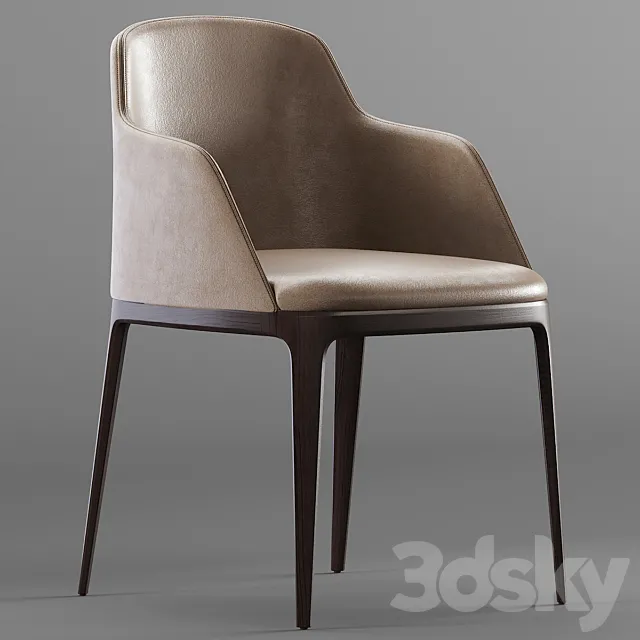 Poliform_GRACE_Leather_Chair 3D Model
