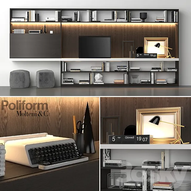 Poliform_Storage_wall_MOLTENI_C 3D Model