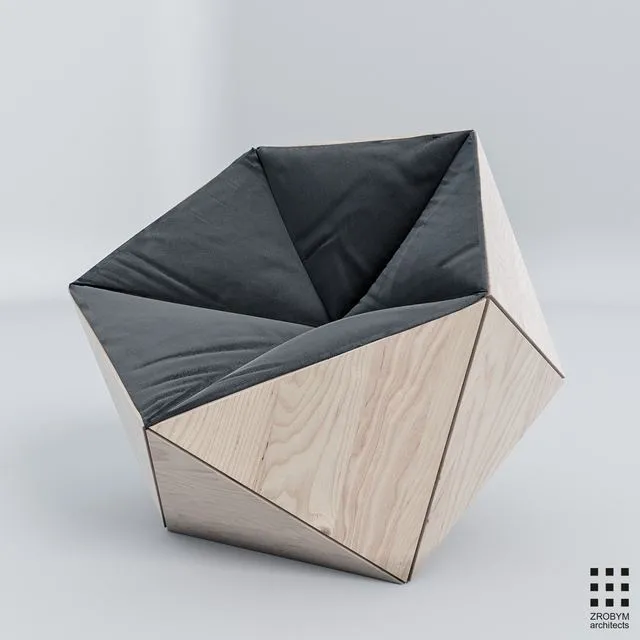 Poligonal chair 3D Model