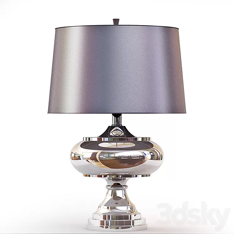 Polished Chrome Plated David Frisch Jelani Table Lamp 3D Model