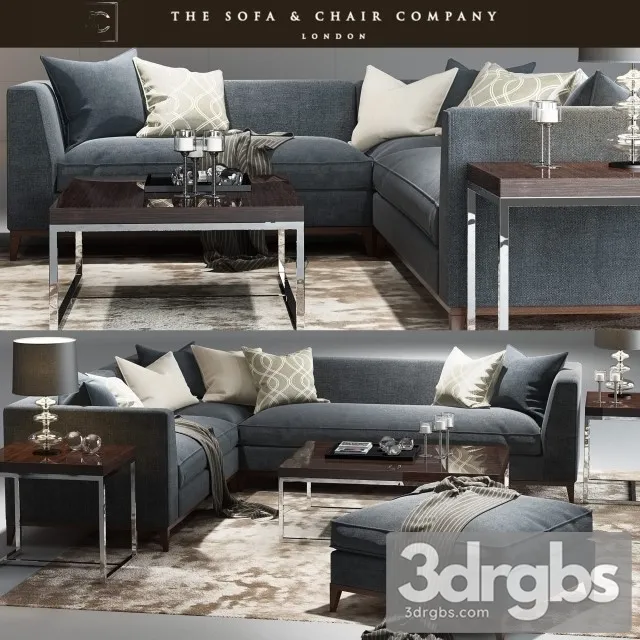 Pollock Sofa Coner 3D Model Download
