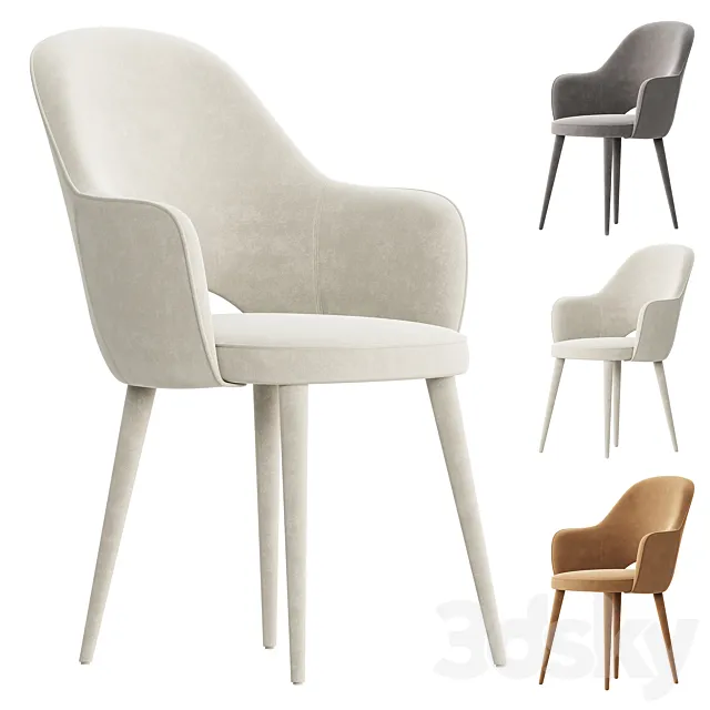 pols potten velvet chair 3D Model