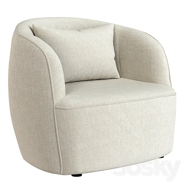 Poltrona Boucle elodie armchair 3D Model