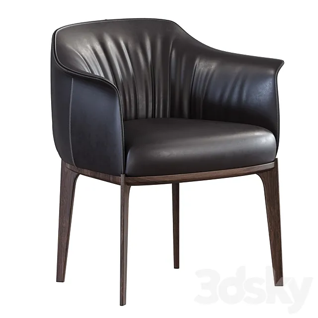 Poltrona Frau _ Archibald dining chair 3DModel