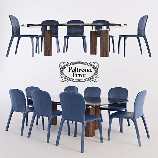 Poltrona Frau Amelie Chair Jane table 3DModel