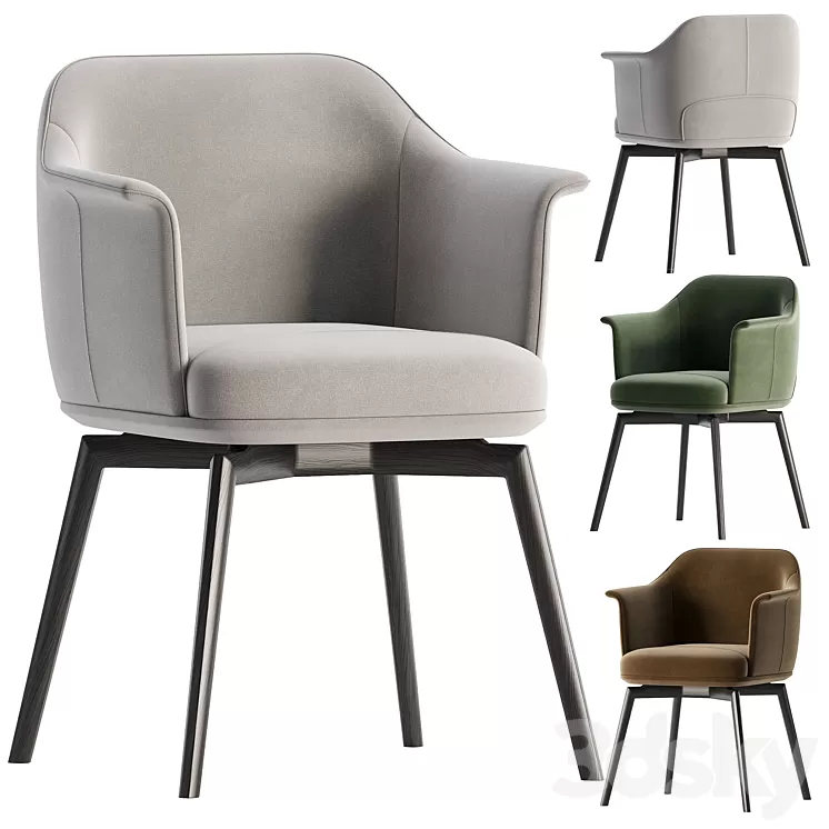 Poltrona Frau Archibald Chair 3D Model Free
