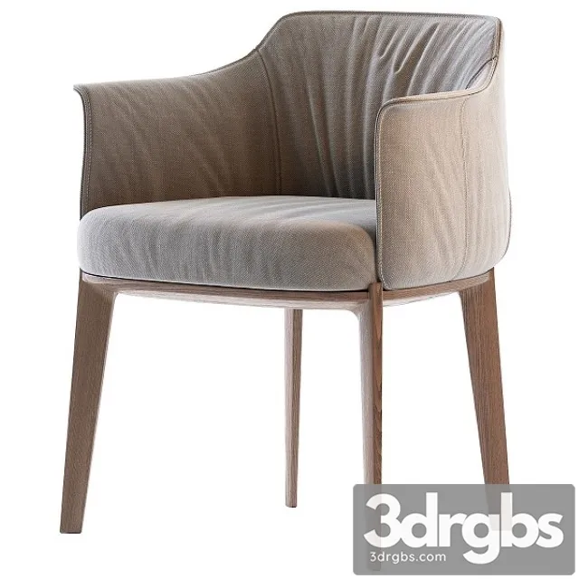 Poltrona Frau Archibald Fabric Easy Chair 3D Model Free