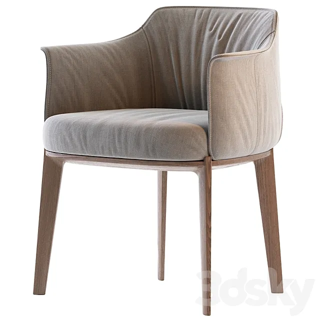 Poltrona Frau Archibald Fabric easy chair 3D Model