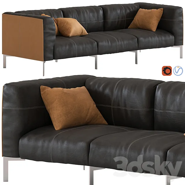 Poltrona Frau Bosforo Sofa 3-seater 3DModel