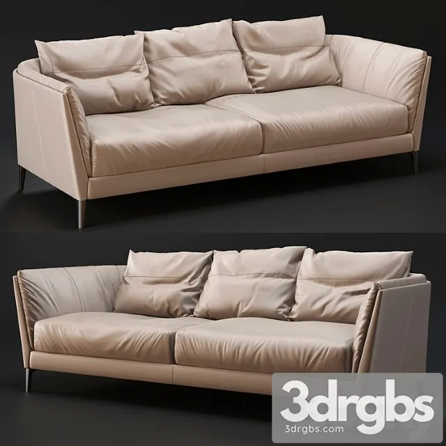Poltrona frau bretagne sofa 2 3D Model Free
